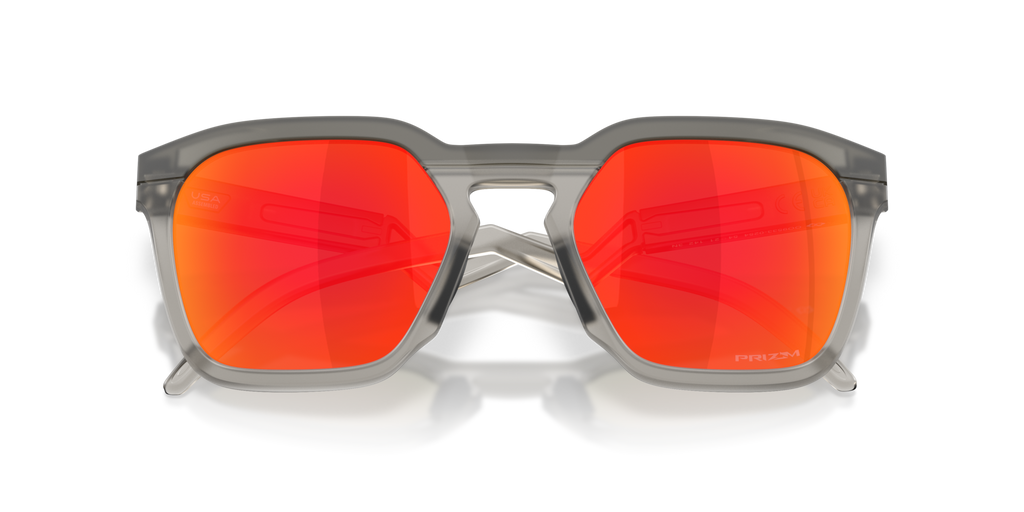 Oakley OO9533 HSTN SQ Square Sunglasses - Matte Grey Smoke