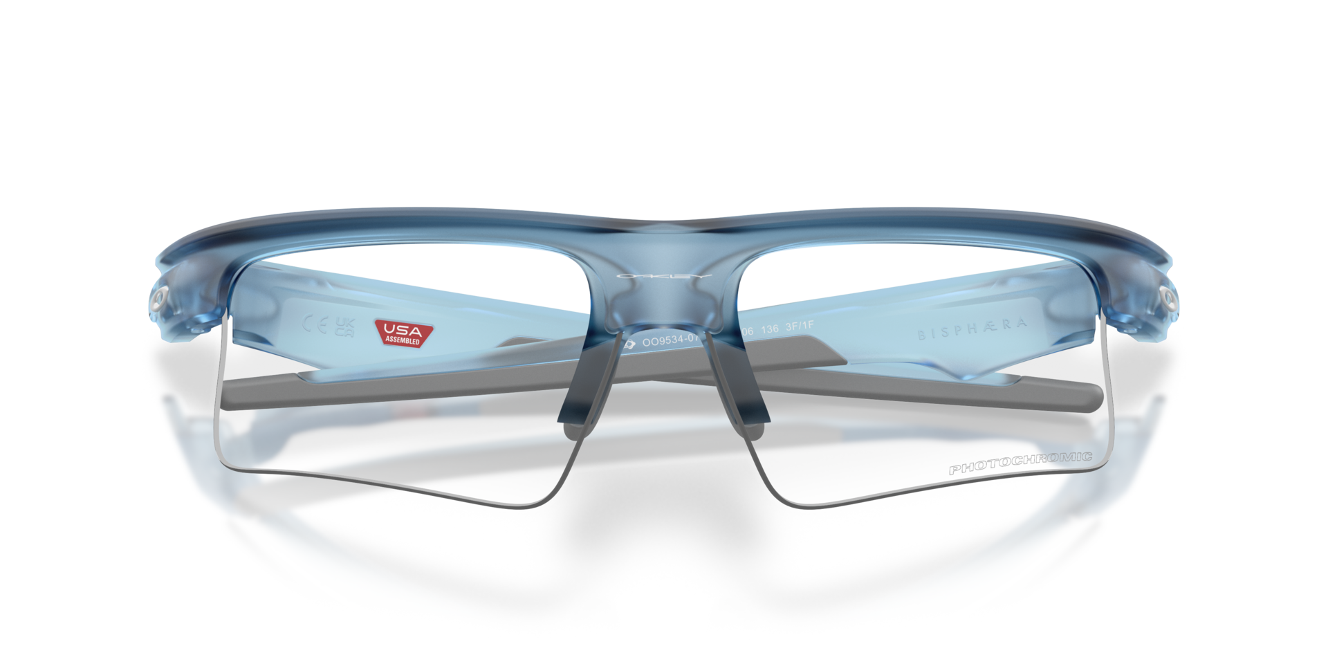 Oakley OO9534 Bisphaera Speed Rectangle Sunglasses - Matte Trans Stonewash
