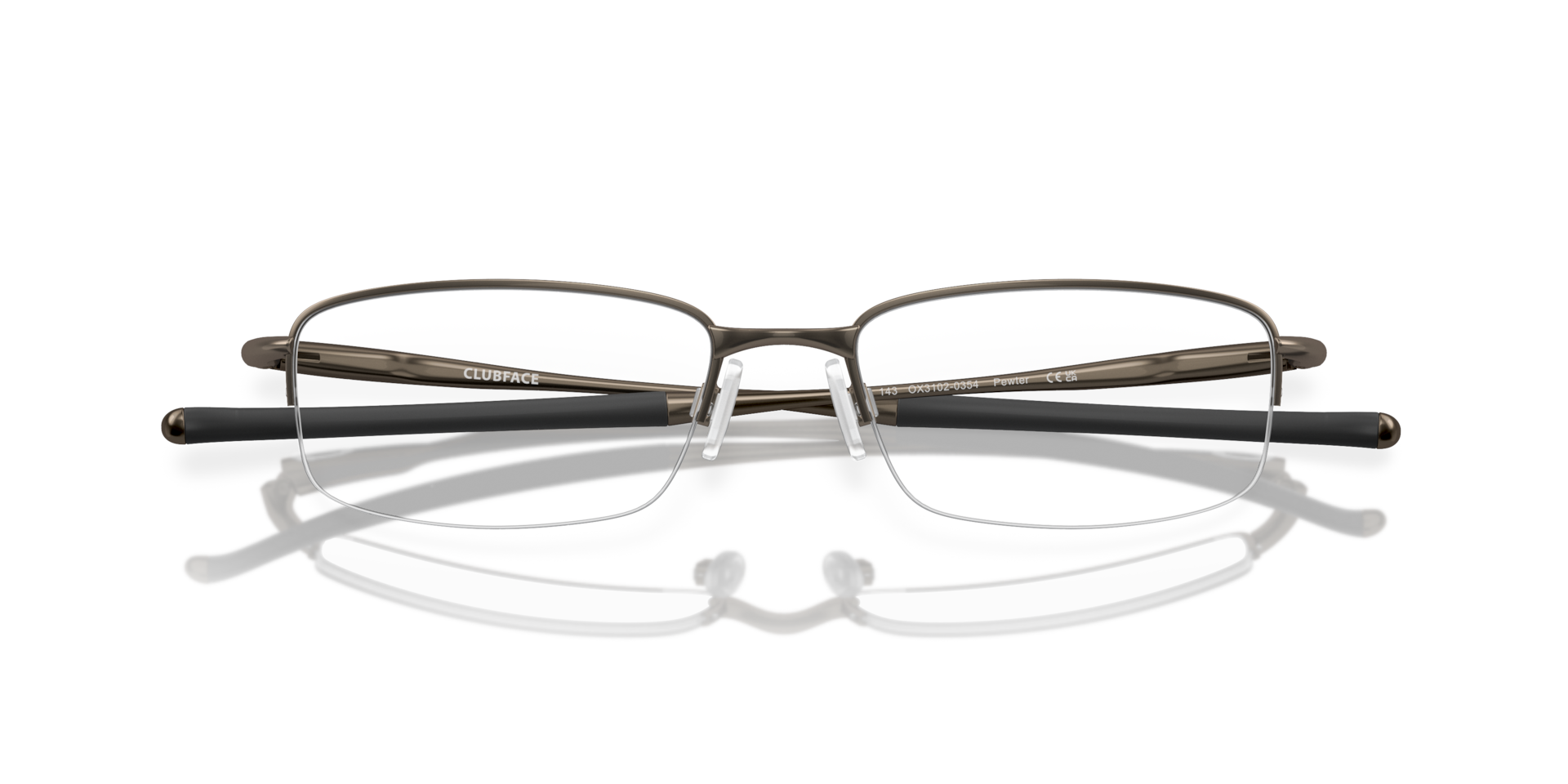 Oakley OX3102 Clubface Rectangle Eyeglasses - Polished Black