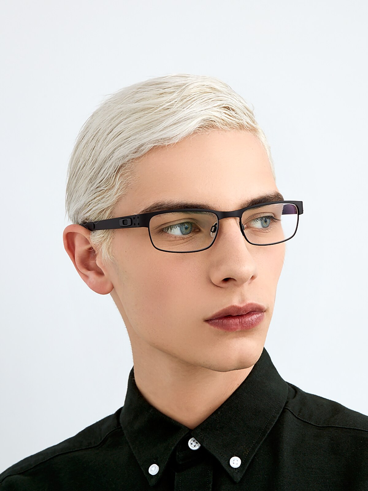 Oakley OX5038 Metal Plate Rectangle Eyeglasses - Matte Black