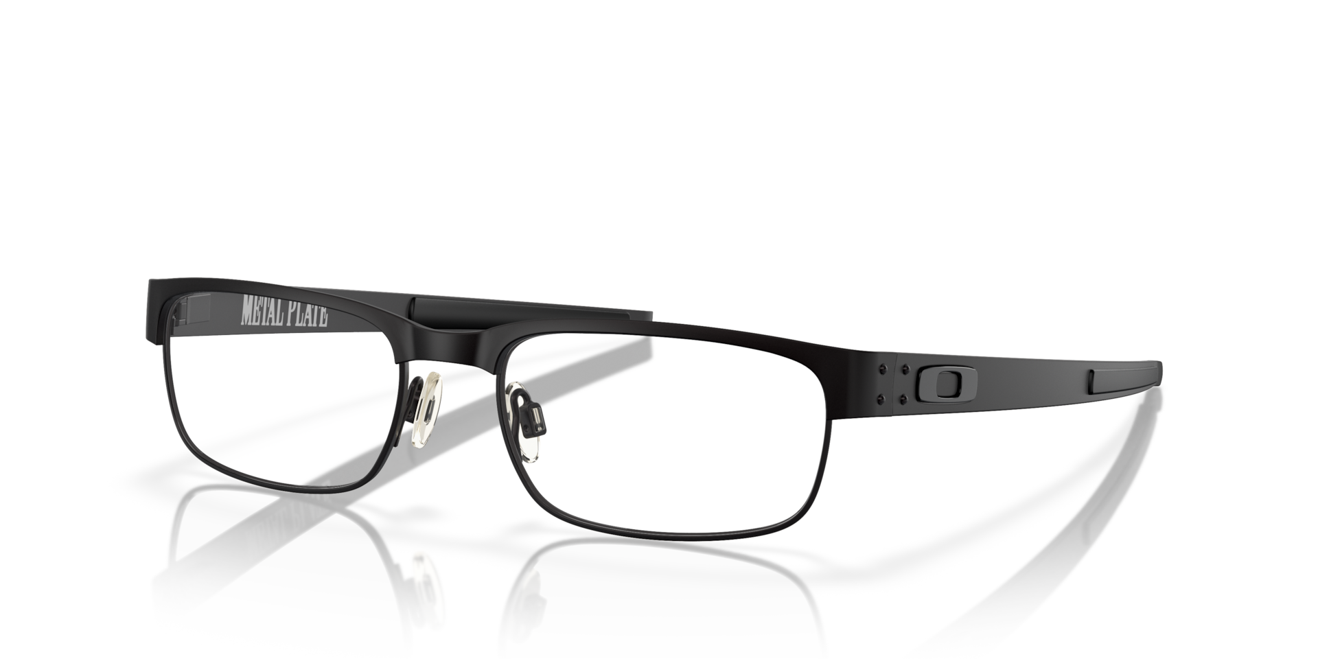 Oakley OX5038 Metal Plate Rectangle Eyeglasses - Matte Black