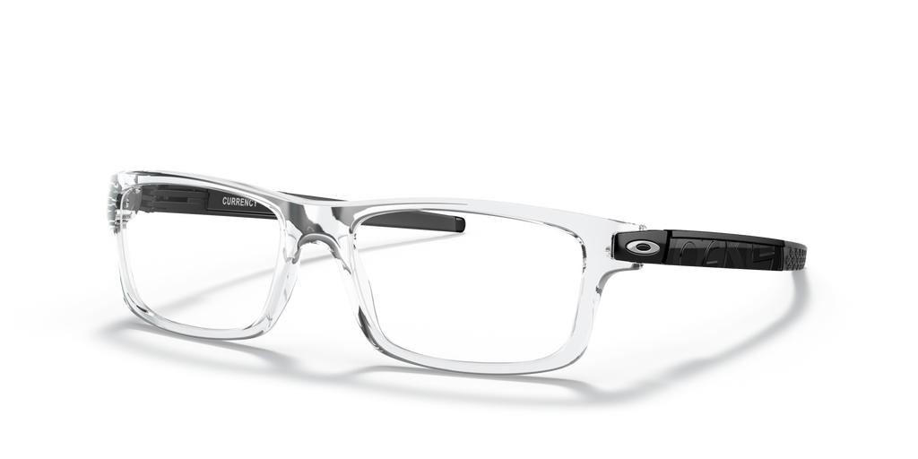 Oakley OX8026 Currency Rectangle Eyeglasses - Polished Clear