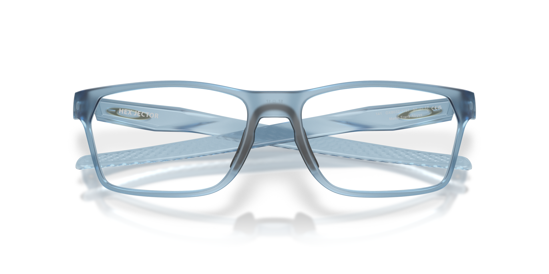 Oakley OX8032 Hex Jector Polaris Collection Rectangle Eyeglasses - Matte Transparent Abyss