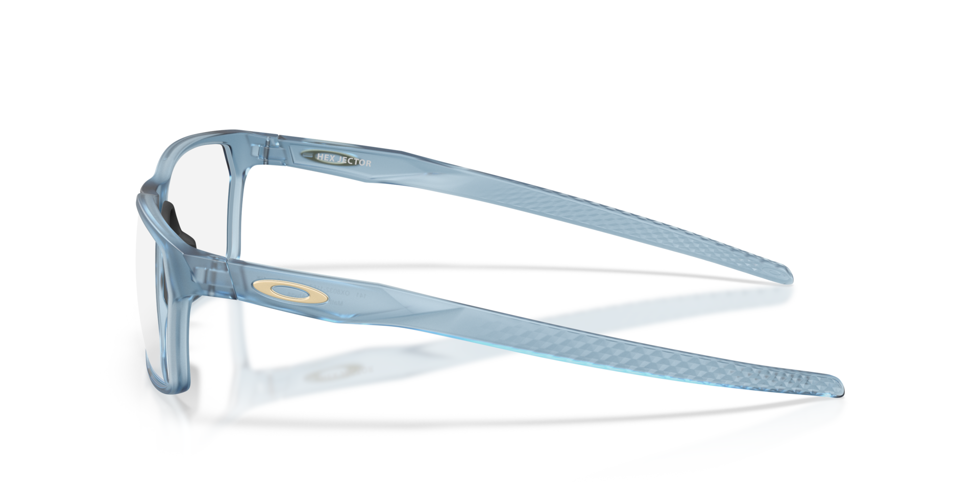 Oakley OX8032 Hex Jector Polaris Collection Rectangle Eyeglasses - Matte Transparent Abyss