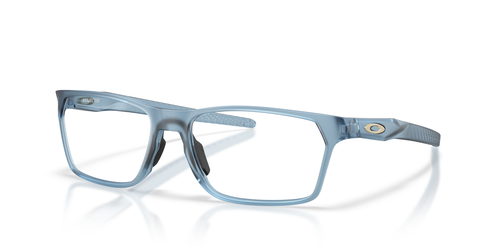 Oakley OX8032 Hex Jector Polaris Collection Rectangle Eyeglasses - Matte Transparent Abyss