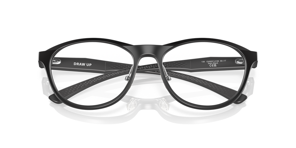 Oakley OX8057 Draw Up Round Eyeglasses - Satin Brown Tortoise