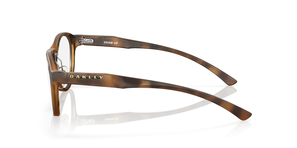 Oakley OX8057 Draw Up Round Eyeglasses - Satin Brown Tortoise