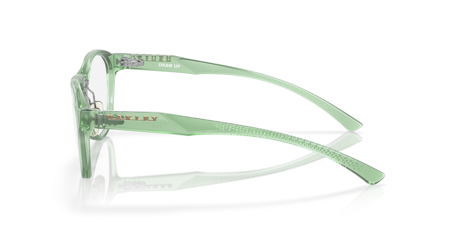 Oakley OX8057 Draw Up Round Eyeglasses - Polished Trans Jade