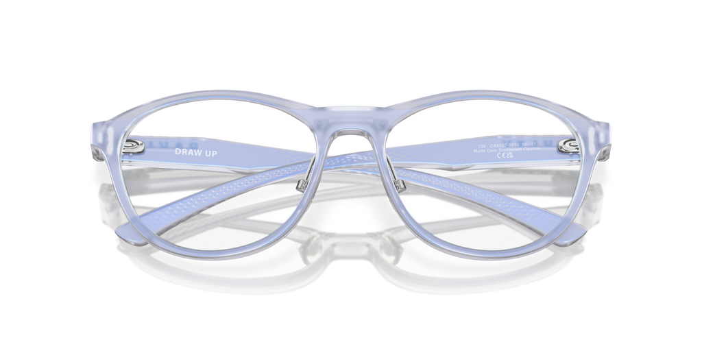 Oakley OX8057 Draw Up Round Eyeglasses - Satin Brown Tortoise
