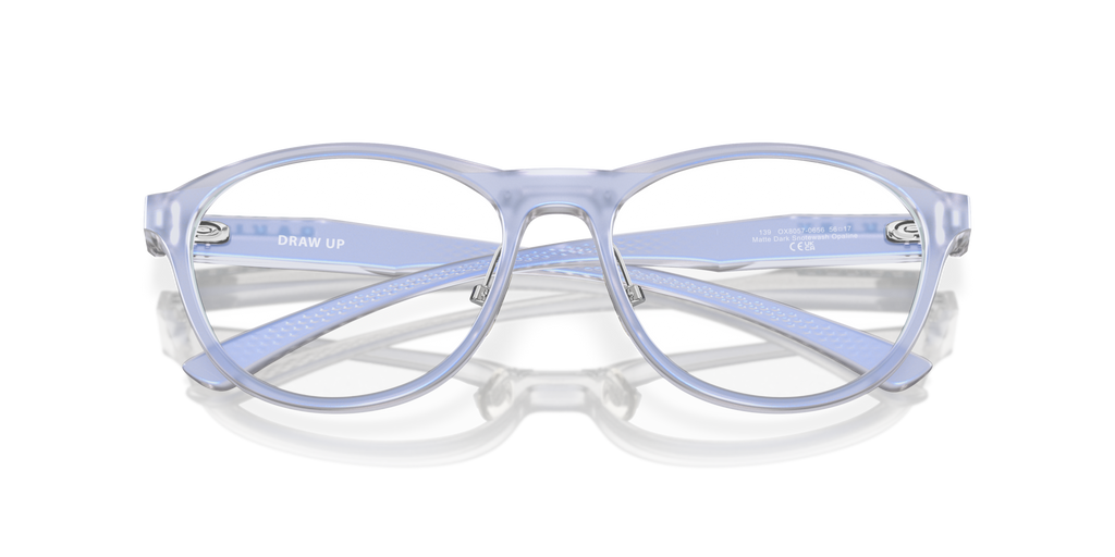 Oakley OX8057 Draw Up Round Eyeglasses - Satin Brown Tortoise