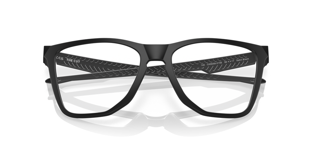 Oakley OX8058 The Cut Square Eyeglasses - Polished Trans Jade