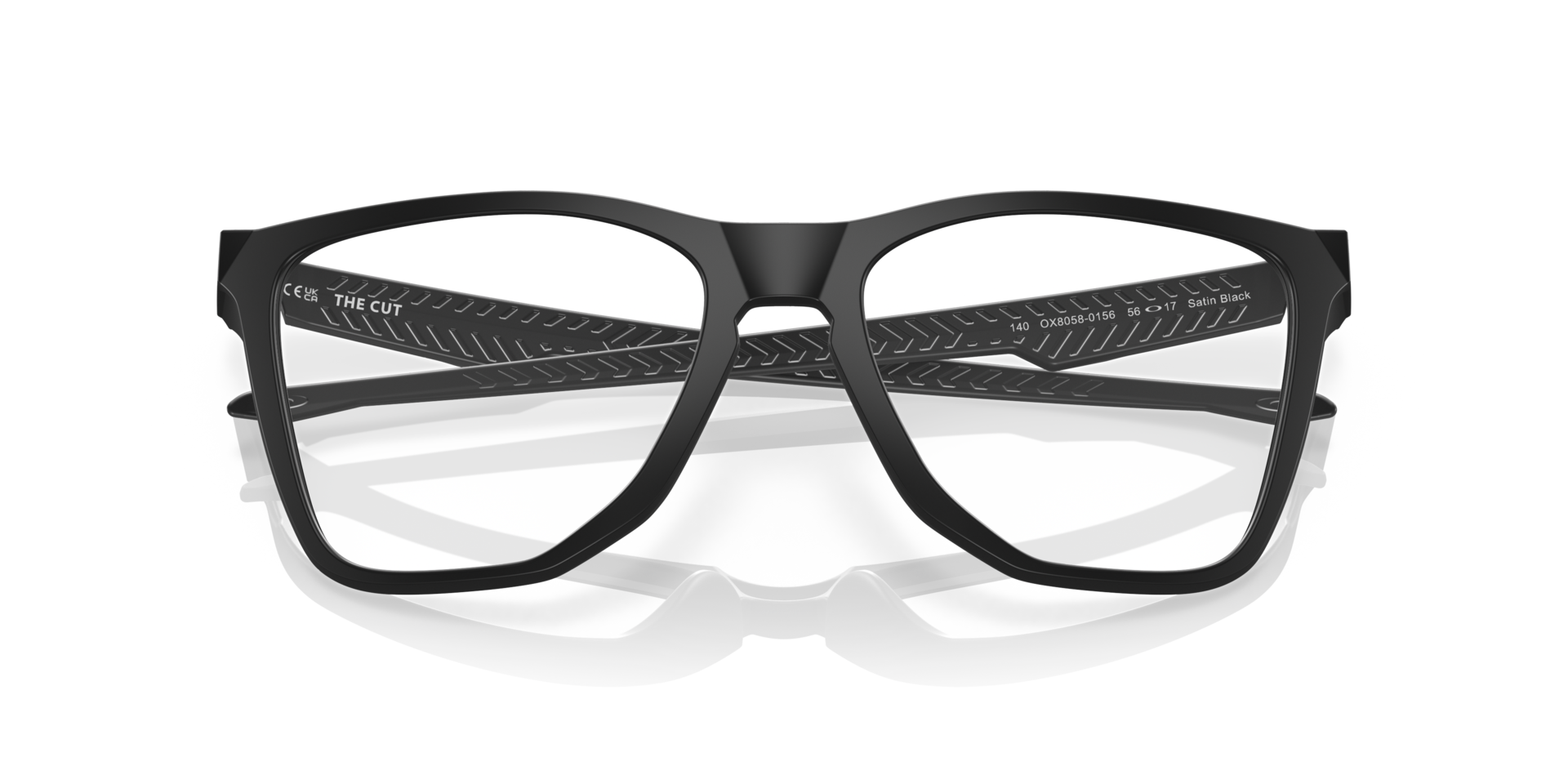 Oakley OX8058 The Cut Square Eyeglasses - Polished Trans Jade