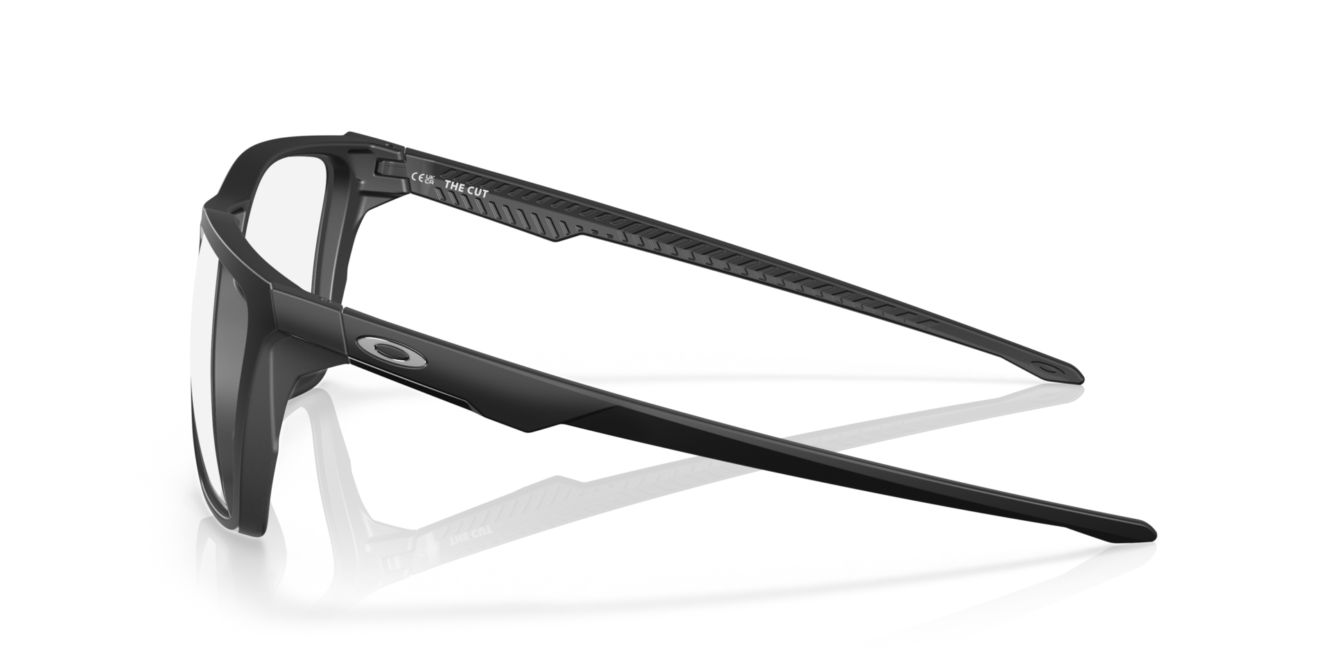 Oakley OX8058 The Cut Square Eyeglasses - Polished Trans Stonewash