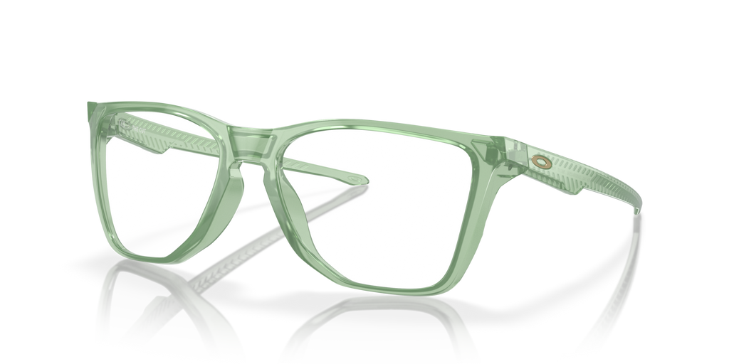 Oakley OX8058 The Cut Square Eyeglasses - Polished Trans Jade