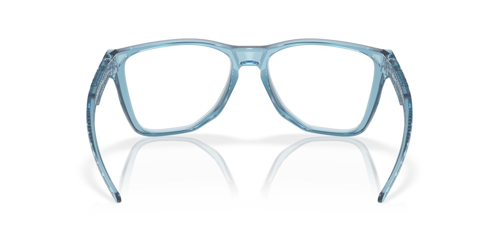Oakley OX8058 The Cut Square Eyeglasses - Polished Trans Stonewash