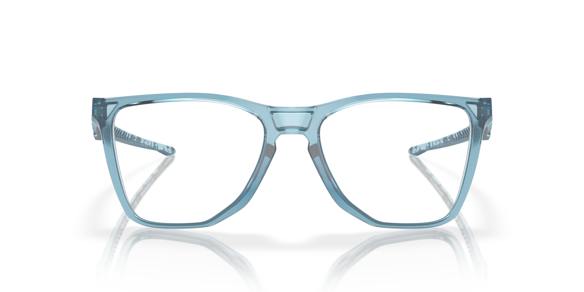 Oakley OX8058 The Cut Square Eyeglasses - Polished Trans Jade