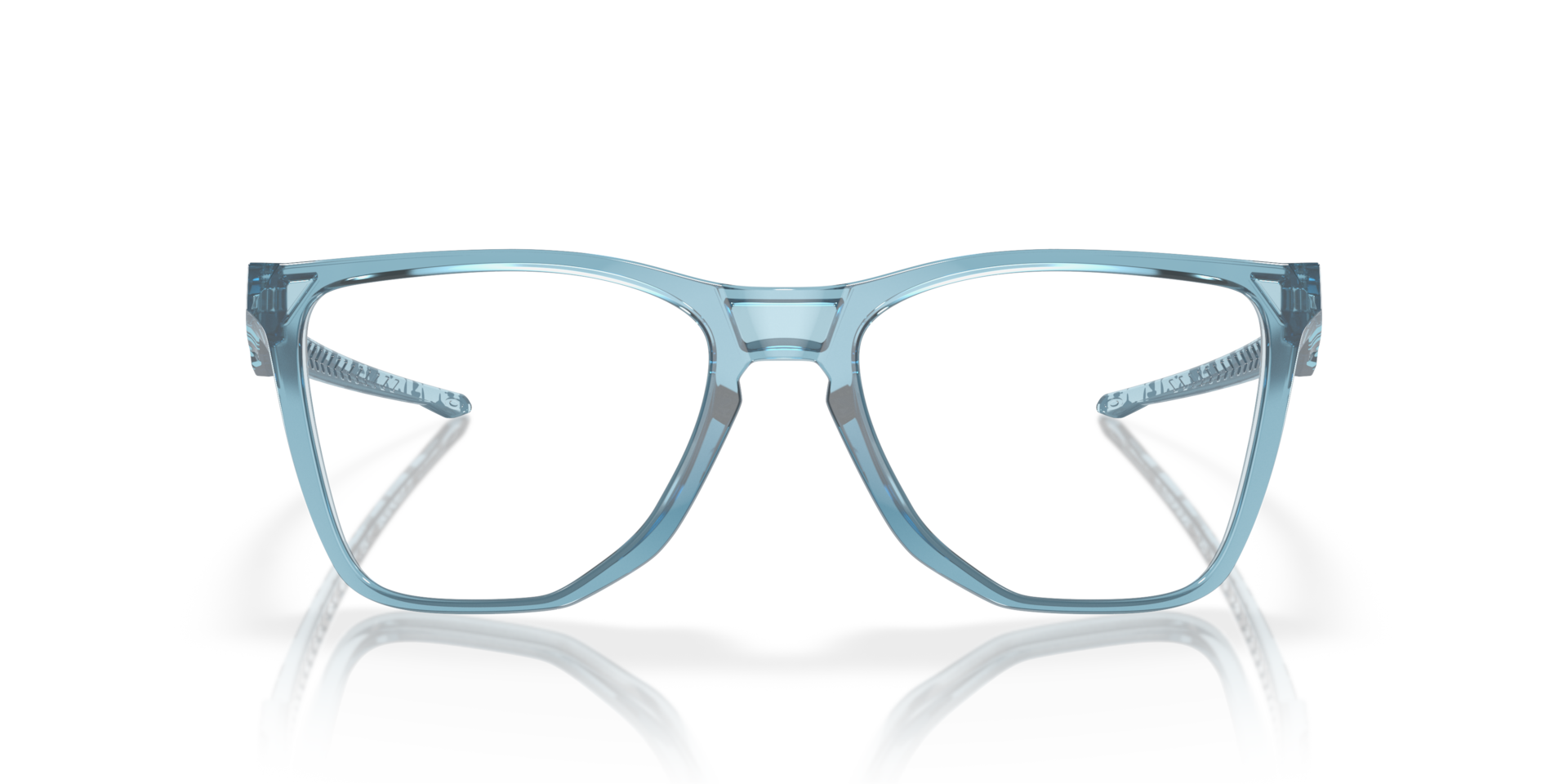 Oakley OX8058 The Cut Square Eyeglasses - Polished Trans Jade