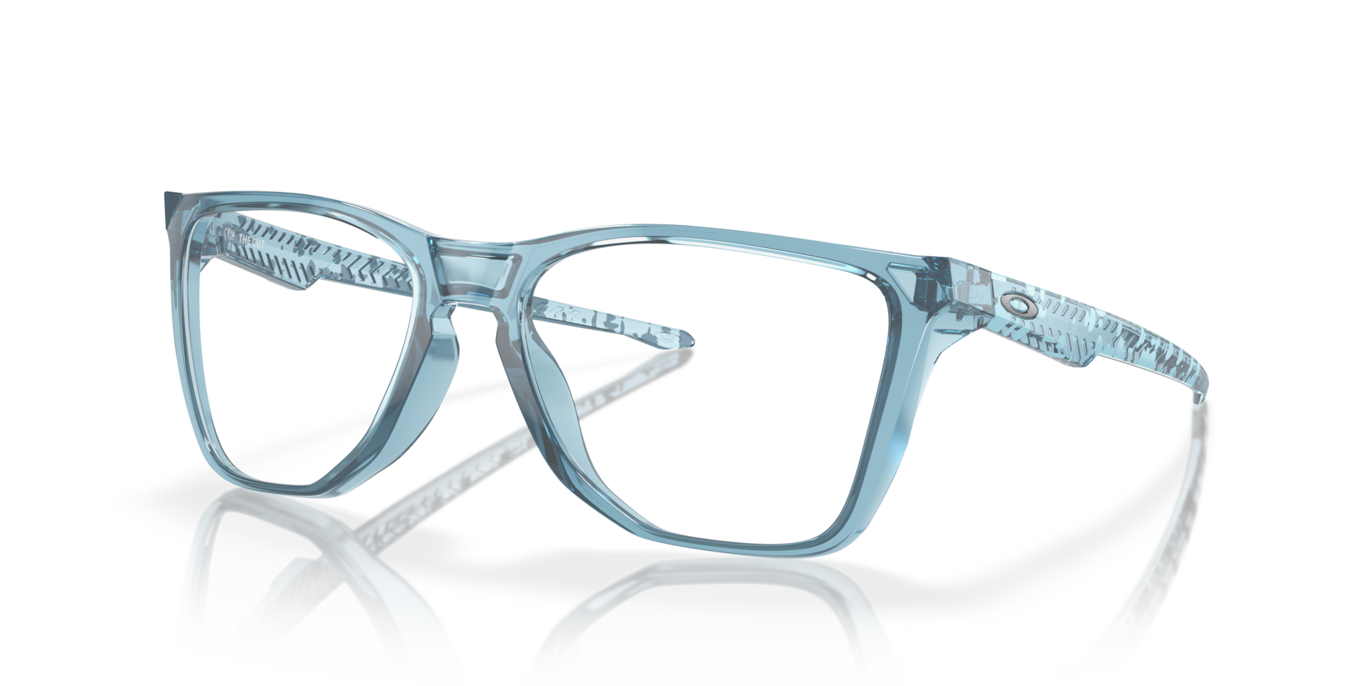 Oakley OX8058 The Cut Square Eyeglasses - Polished Trans Jade