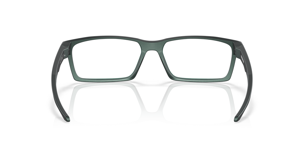 Oakley OX8060 Overhead Rectangle Eyeglasses - Matte Dark Silver Blue Colorshift