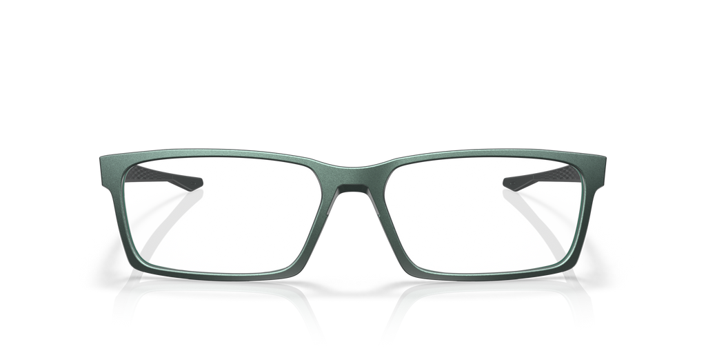 Oakley OX8060 Overhead Rectangle Eyeglasses - Matte Dark Silver Blue Colorshift