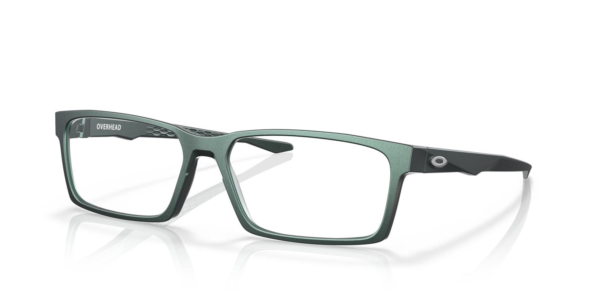 Oakley OX8060 Overhead Rectangle Eyeglasses - Matte Dark Silver Blue Colorshift