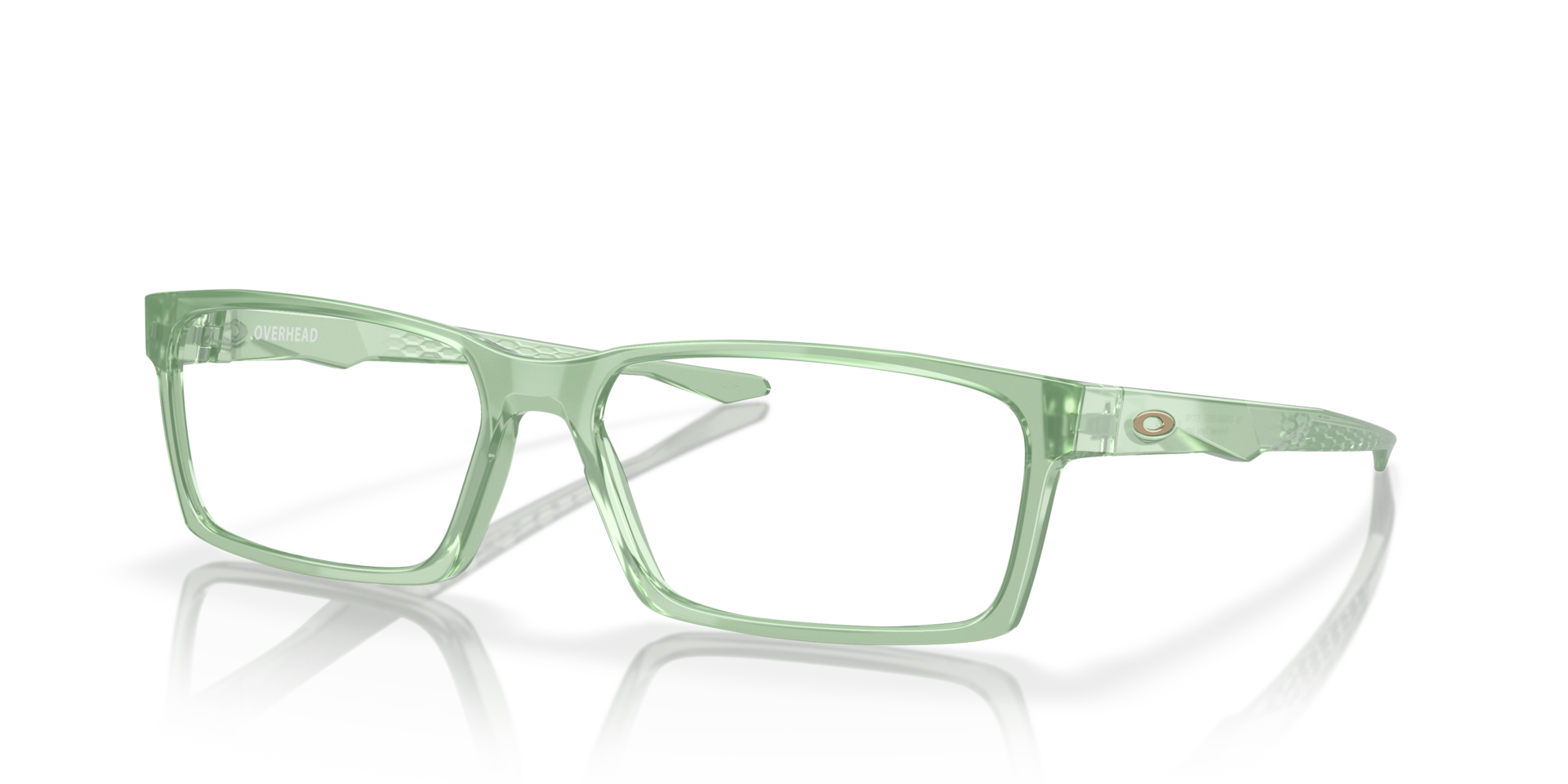 Oakley OX8060 Overhead Rectangle Eyeglasses - Matte Dark Silver Blue Colorshift