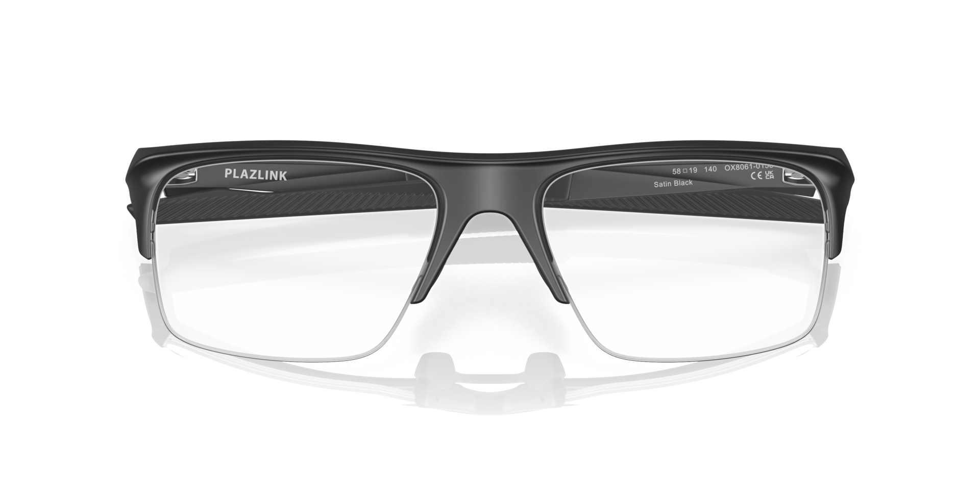 Oakley OX8061 Plazlink Rectangle Eyeglasses - Satin Black