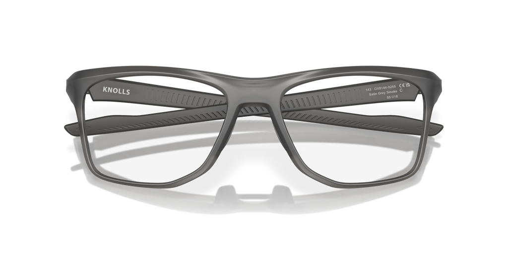 Oakley OX8144 Knolls Rectangle Eyeglasses - Satin Grey Smoke