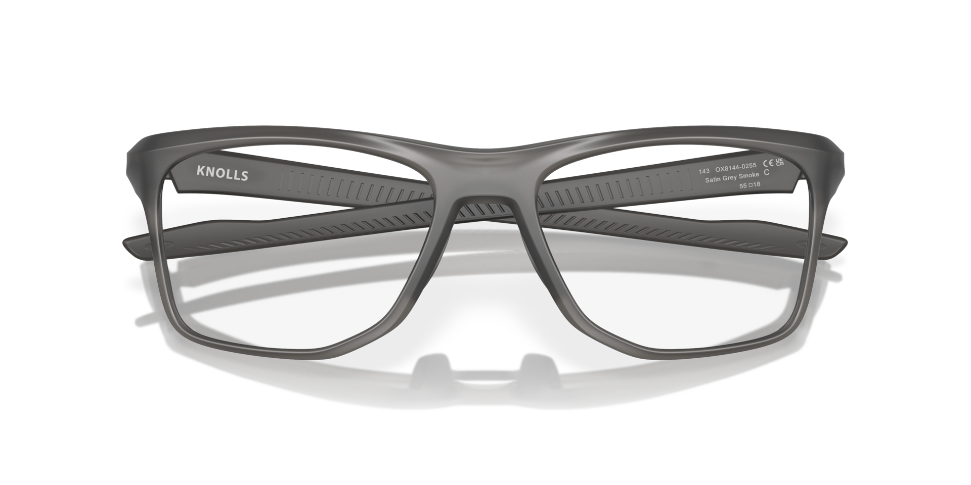 Oakley OX8144 Knolls Rectangle Eyeglasses - Satin Grey Smoke