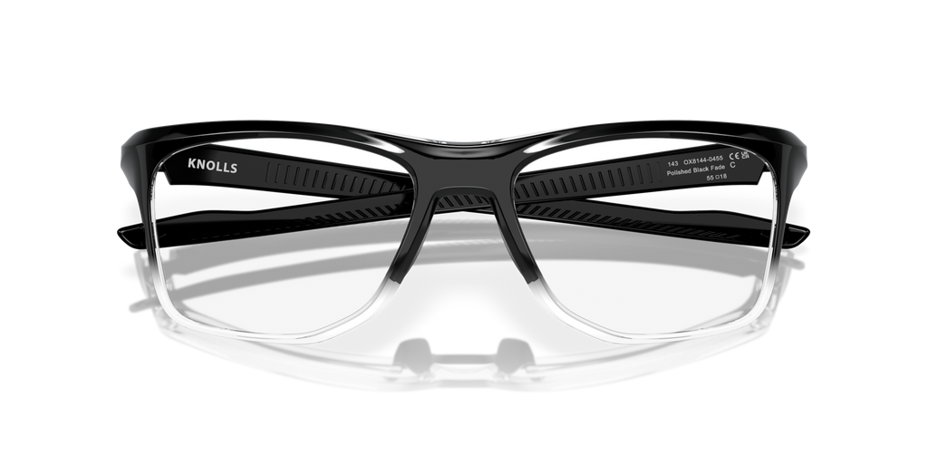 Oakley OX8144 Knolls Rectangle Eyeglasses - Polished Black Fade