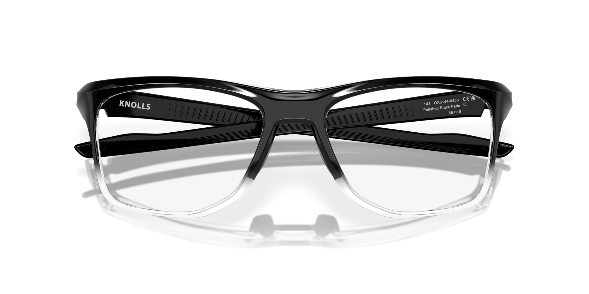Oakley OX8144 Knolls Rectangle Eyeglasses - Polished Black Fade