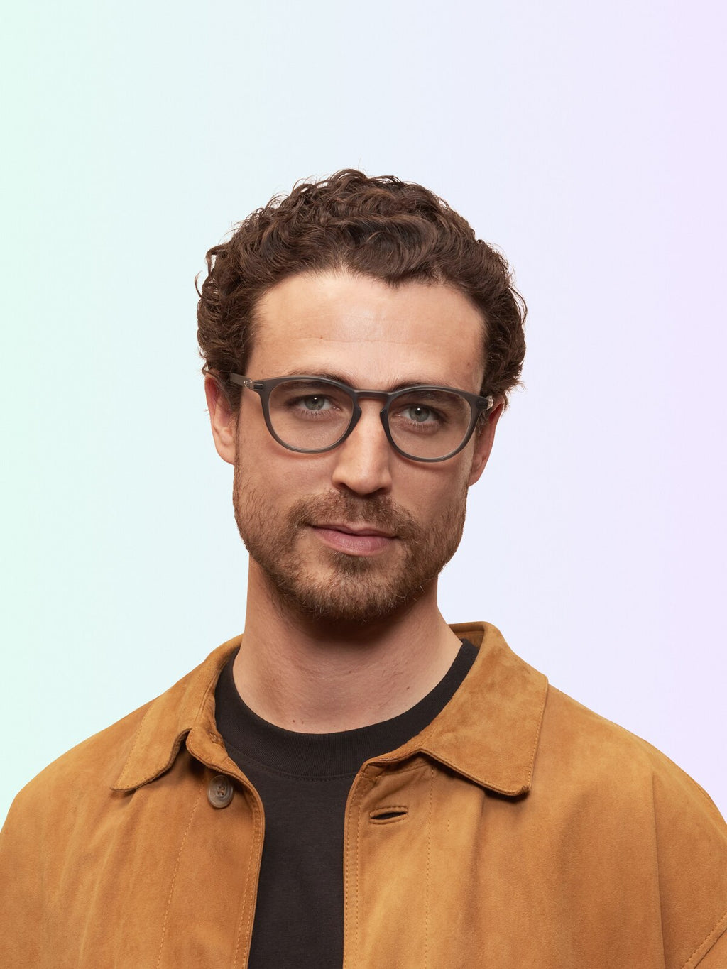 Oakley OX8149 Pitchman R Carbon Round Eyeglasses - Polished Clear