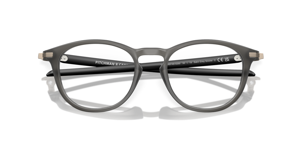 Oakley OX8149 Pitchman R Carbon Round Eyeglasses - Polished Clear