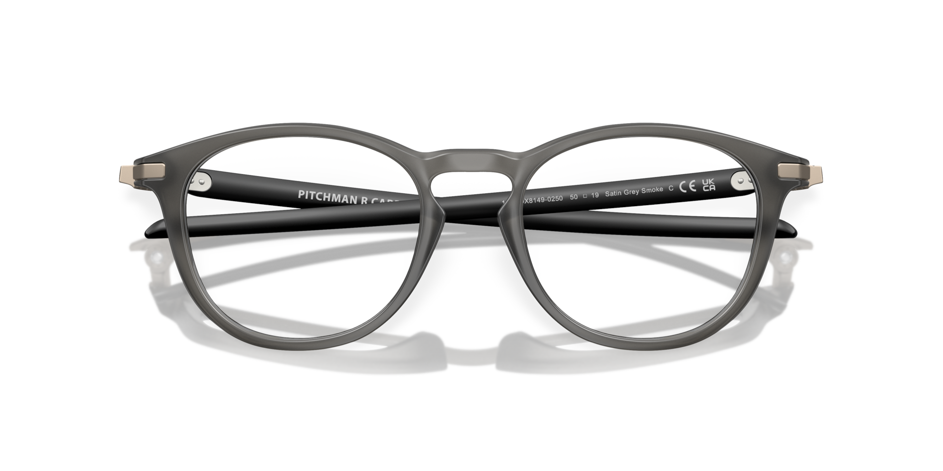 Oakley OX8149 Pitchman R Carbon Round Eyeglasses - Polished Clear
