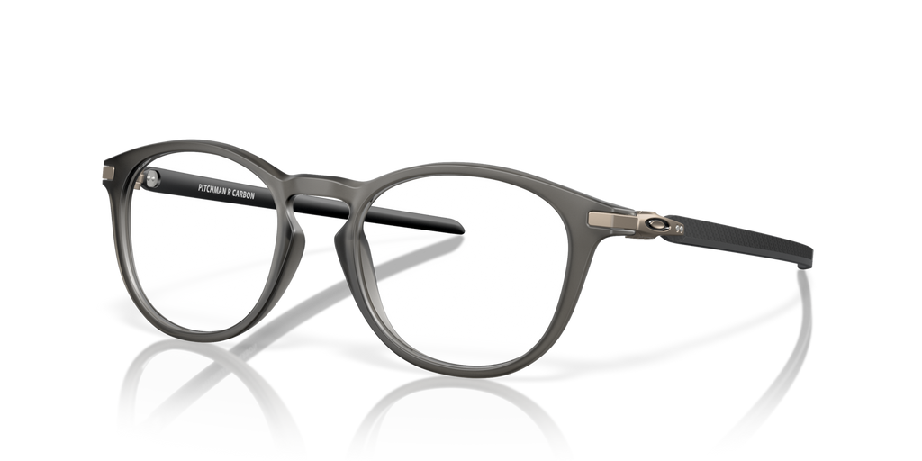 Oakley OX8149 Pitchman R Carbon Round Eyeglasses - Satin Grey Smoke