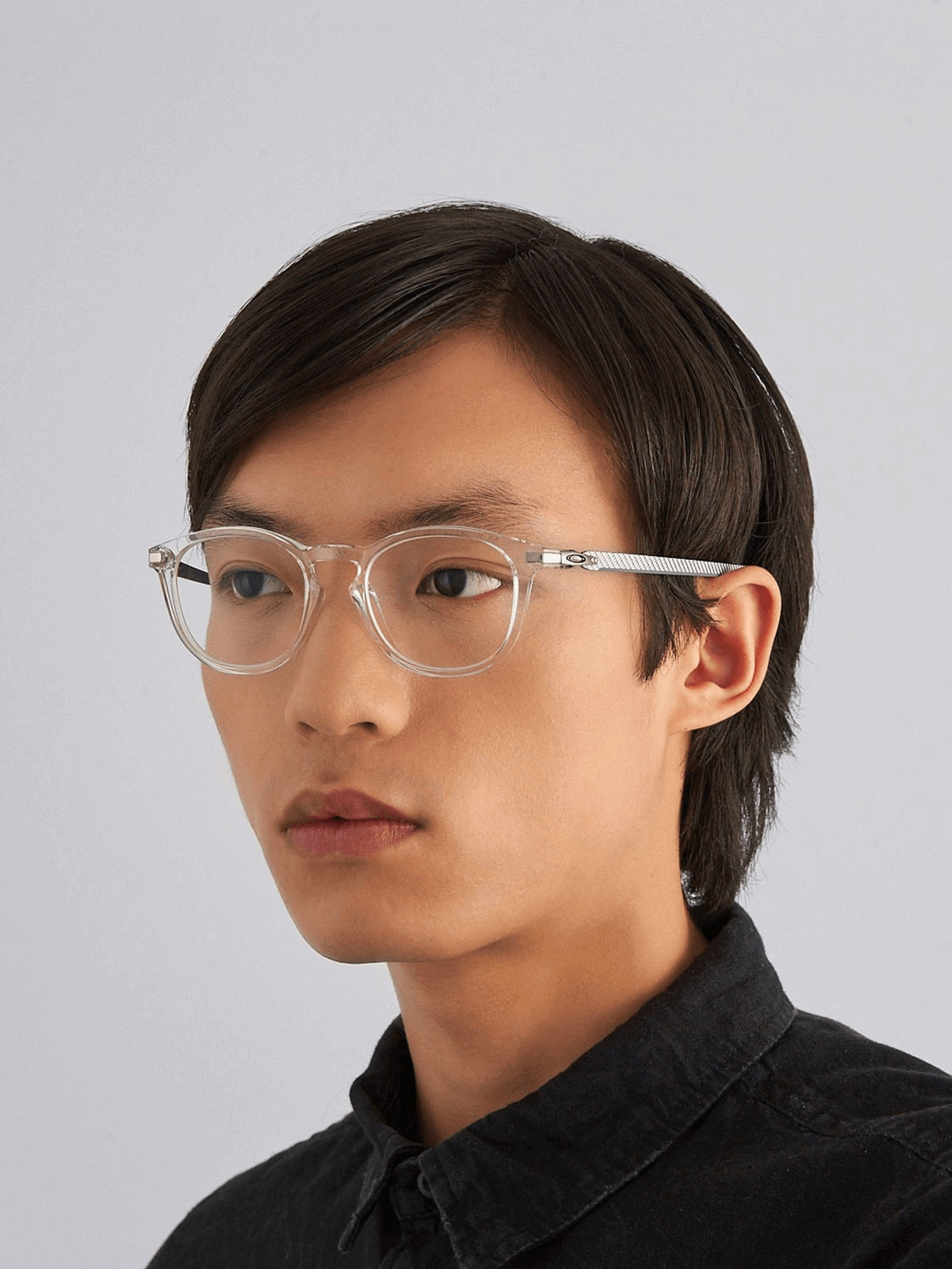 Oakley OX8149 Pitchman R Carbon Round Eyeglasses - Satin Grey Smoke