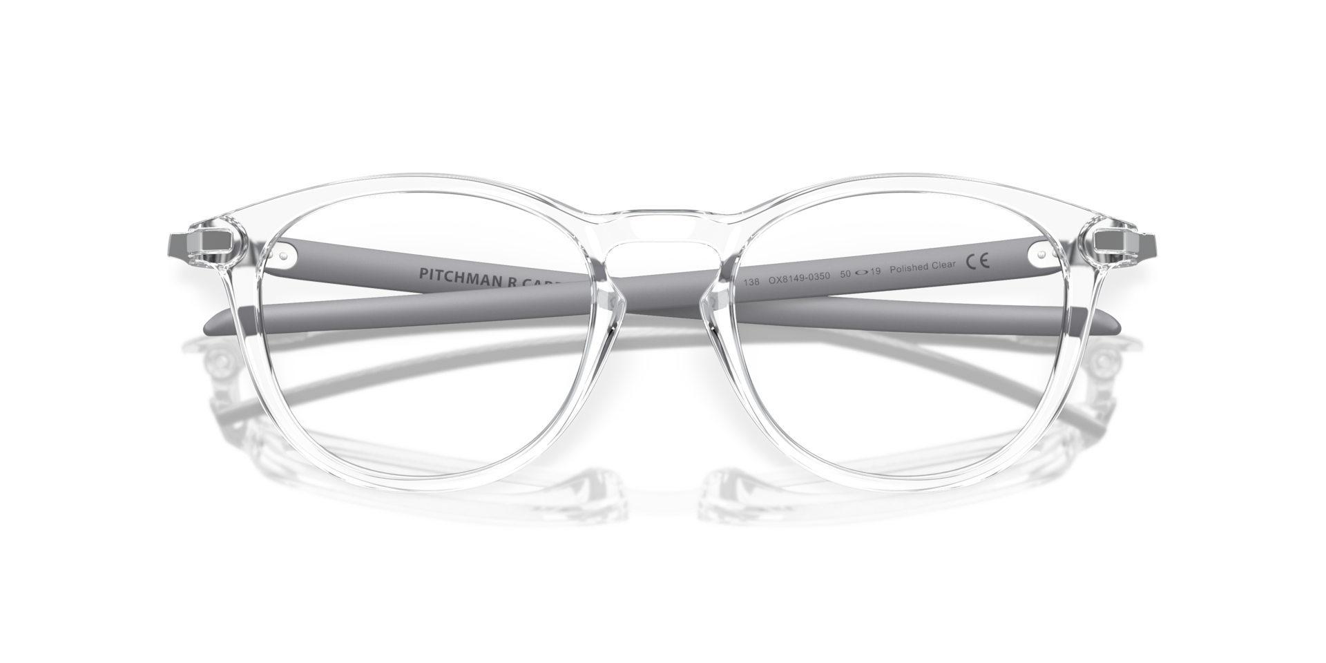 Oakley OX8149 Pitchman R Carbon Round Eyeglasses - Polished Clear