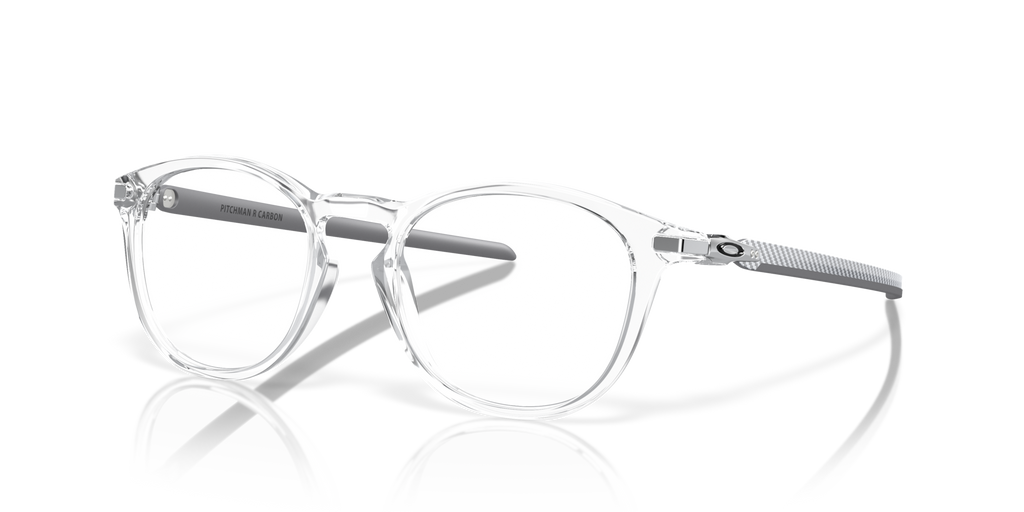 Oakley OX8149 Pitchman R Carbon Round Eyeglasses - Polished Clear