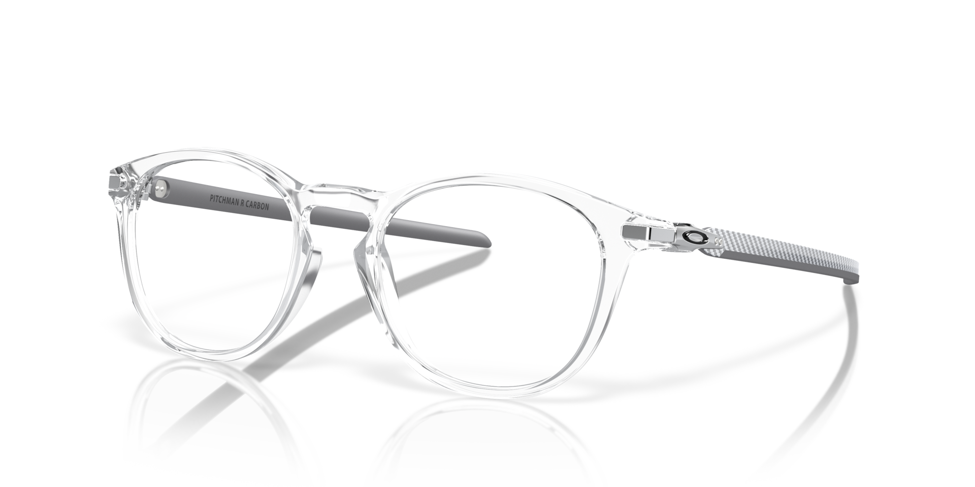 Oakley OX8149 Pitchman R Carbon Round Eyeglasses - Polished Clear