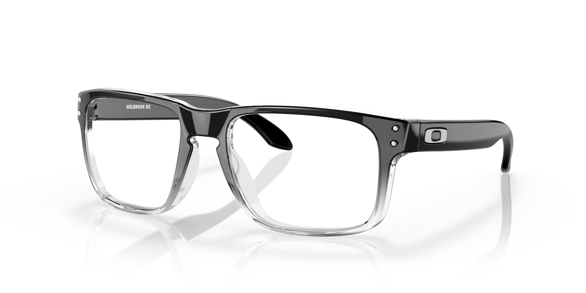 Oakley OX8156 Holbrook Square Eyeglasses - Polished Black Clear Fade