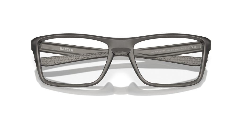 Oakley OX8178 Rafter Rectangle Eyeglasses - Satin Grey Smoke