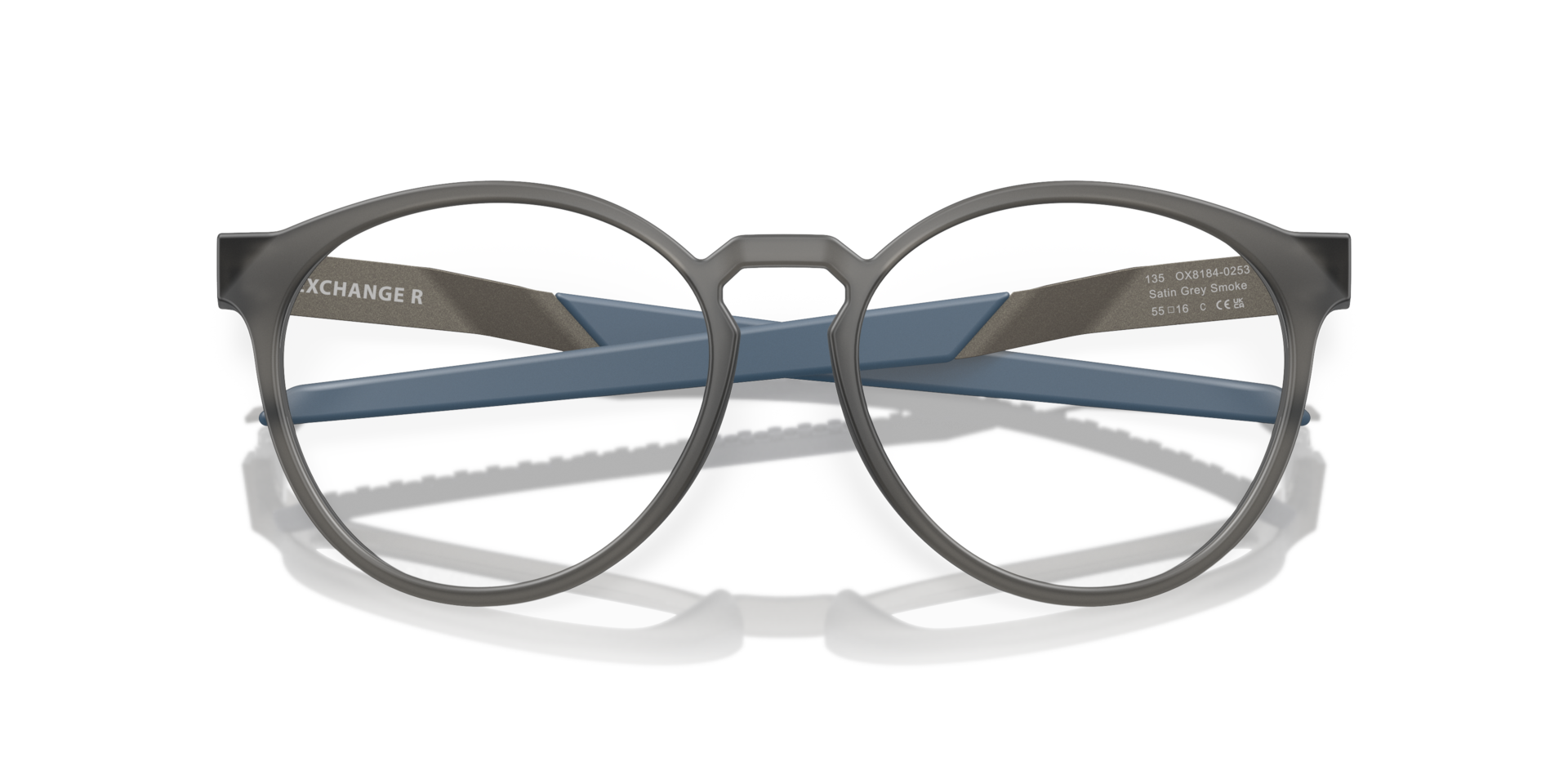 Oakley OX8184 Exchange R Round Eyeglasses - Satin Grey Smoke