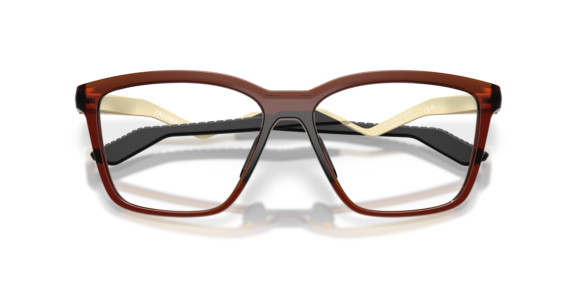 Oakley OX8191 Kylian Mbappé Signature Series Enigma Mass Square Eyeglasses - Dark Amber