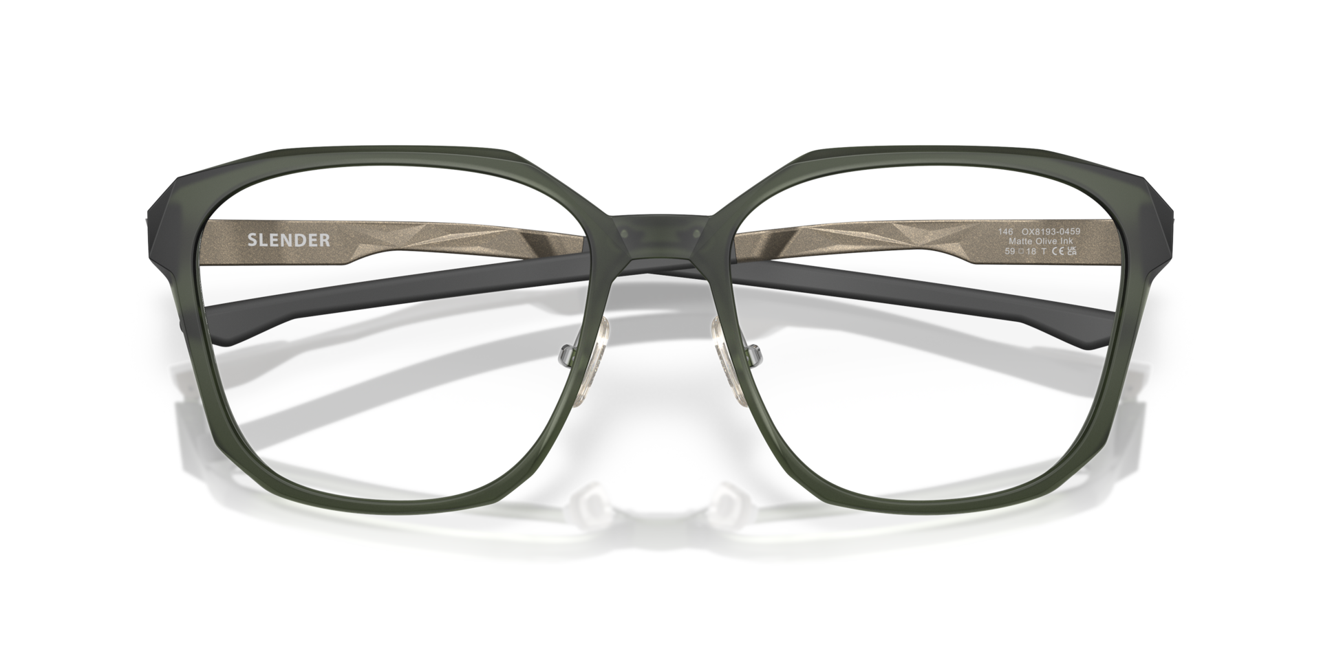 Oakley OX8193 Slender Square Eyeglasses - Polished Clear