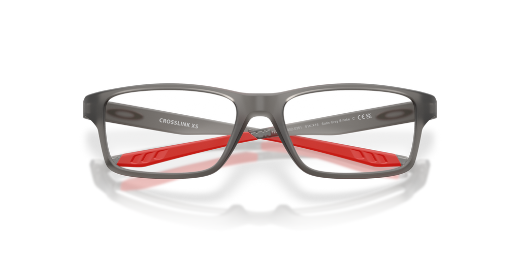Oakley OY8002 Crosslink XS (Youth Fit) Square Kids Eyeglasses - Satin Grey Smoke