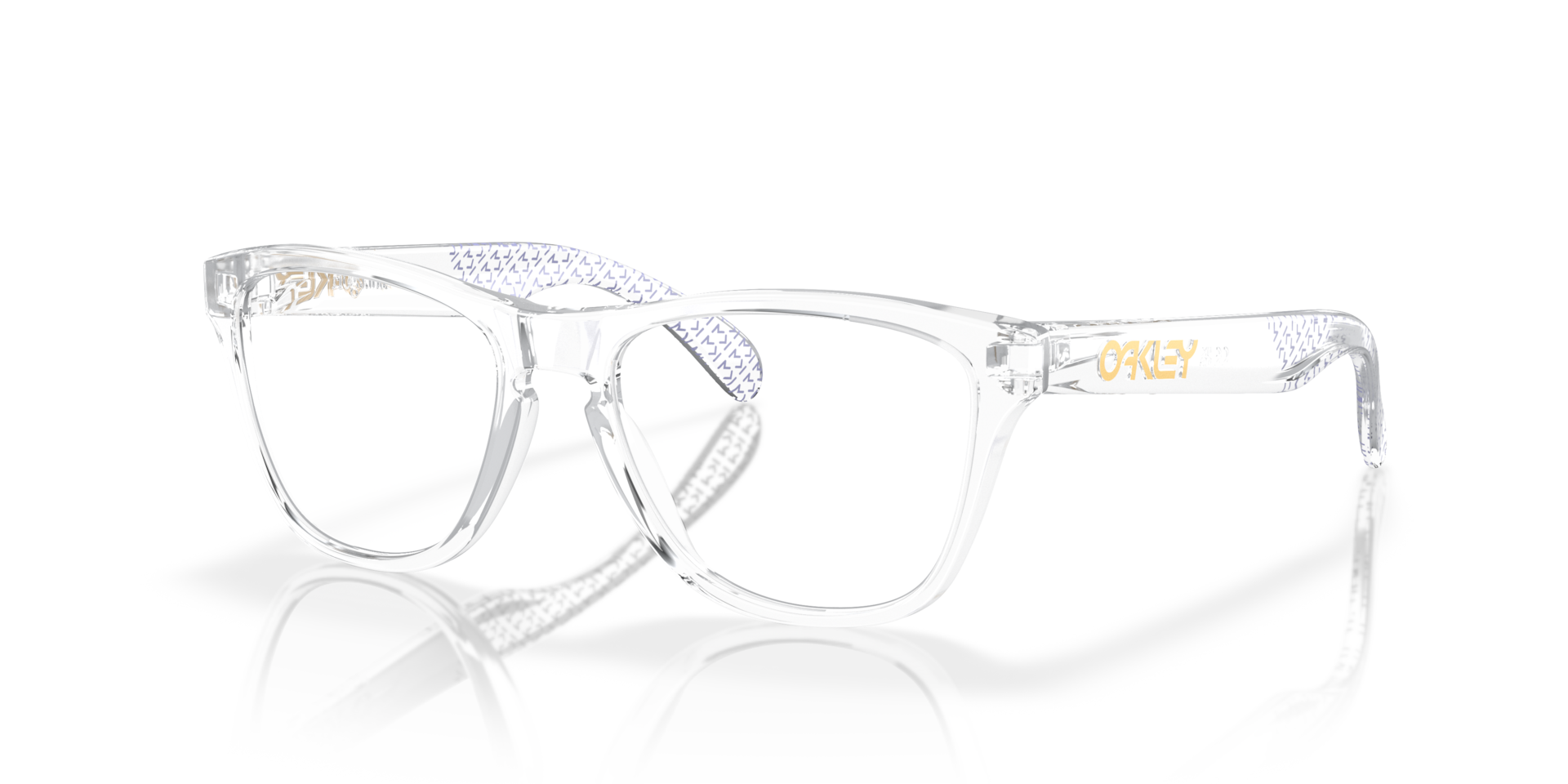 Oakley OY8009 Kylian Mbappé Signature Series Frogskins XS (Youth Fit) Round Kids Eyeglasses - Polished Clear