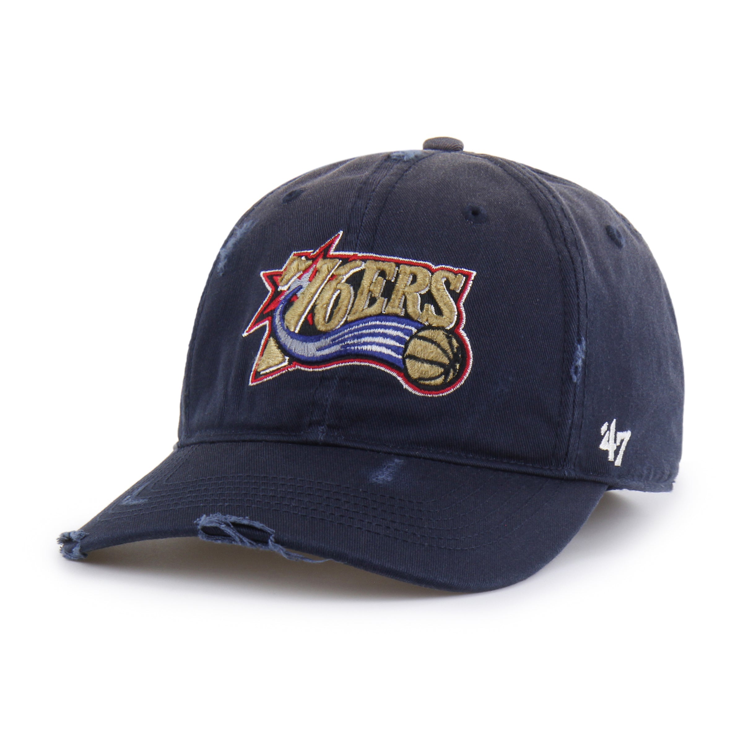 PHILADELPHIA 76ERS HARDWOOD CLASSICS WORN '47 FRANCHISE LIFESTYLE