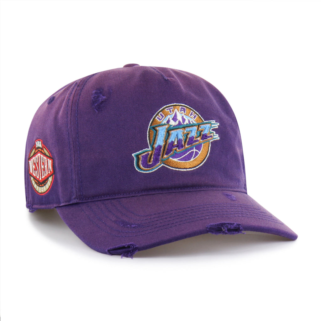 UTAH JAZZ HARDWOOD CLASSICS WORN '47 HITCH LC LOW CROWN